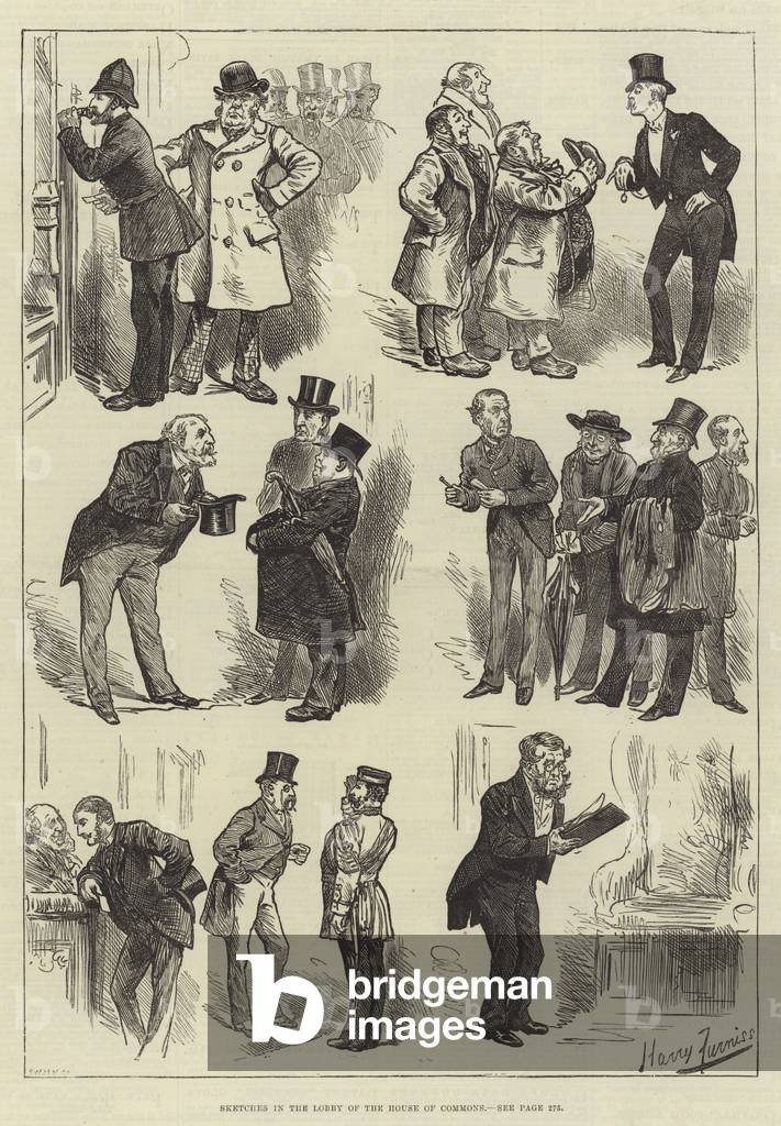 Sketches in the Lobby of the House of Commons (engraving)