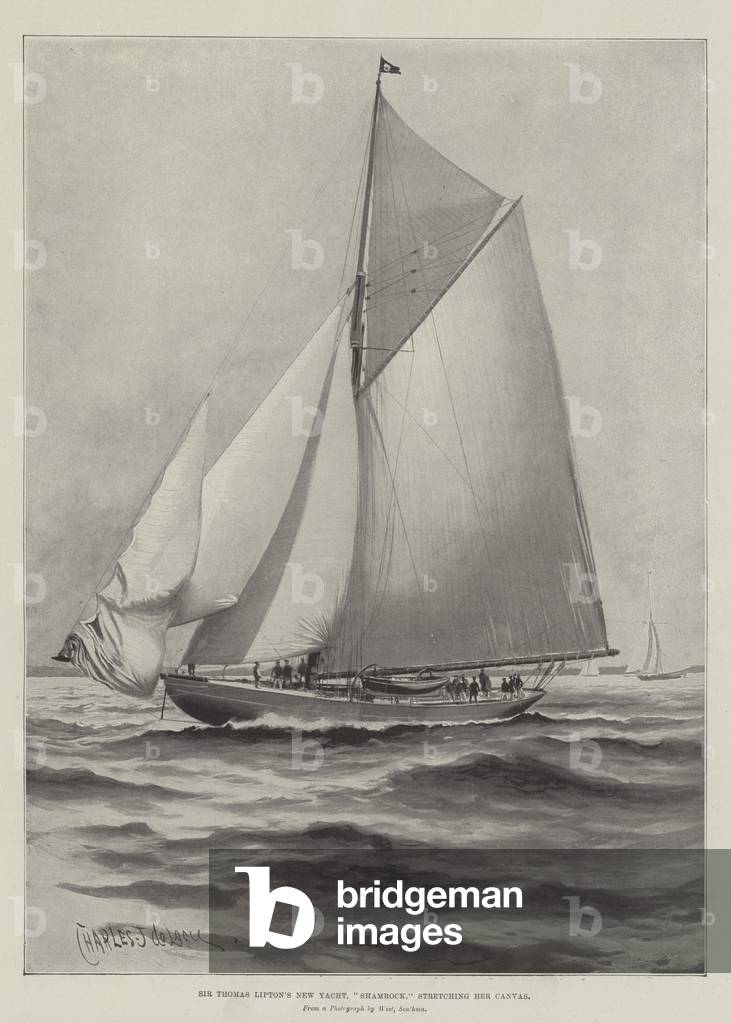 Sir Thomas Lipton's New Yacht, 
