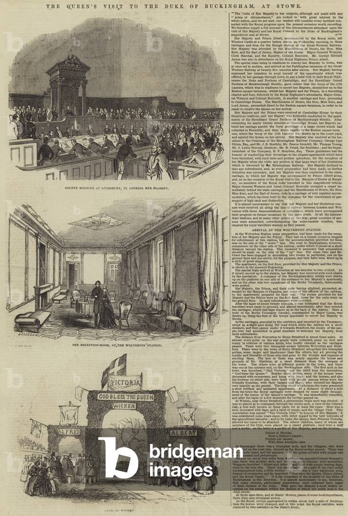 The Queen's Visit to the Duke of Buckingham, at Stowe (engraving)
