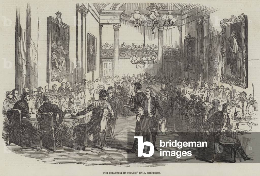The Collation in Cutlers' Hall, Sheffield (engraving)
