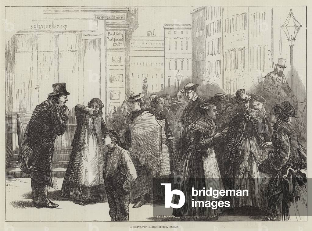 A Servants' Hiring-Office, Berlin (engraving)