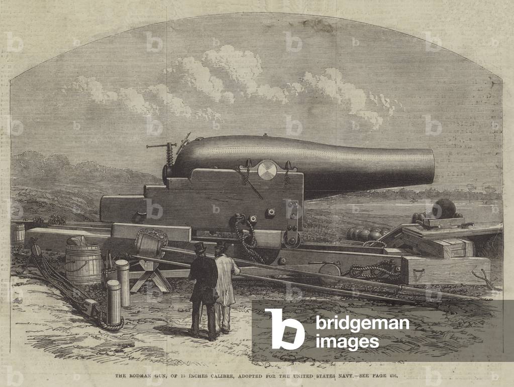 The Rodman Gun, of 15 Inches Calibre, adopted for the United States Navy (engraving)