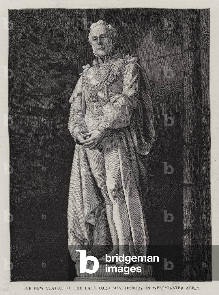 The New Statue of the Late Lord Shaftesbury in Westminster Abbey (engraving)