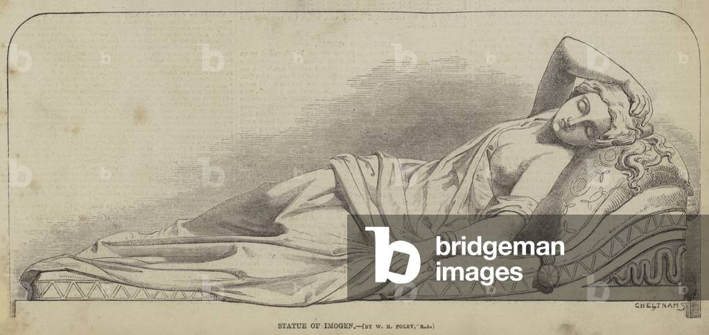 Statue of Imogen, by W H Foley, RA (engraving)