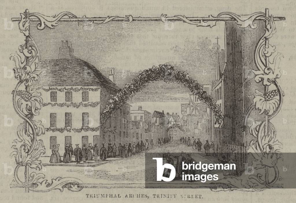 Triumphal Arches, Trinity Street (engraving)