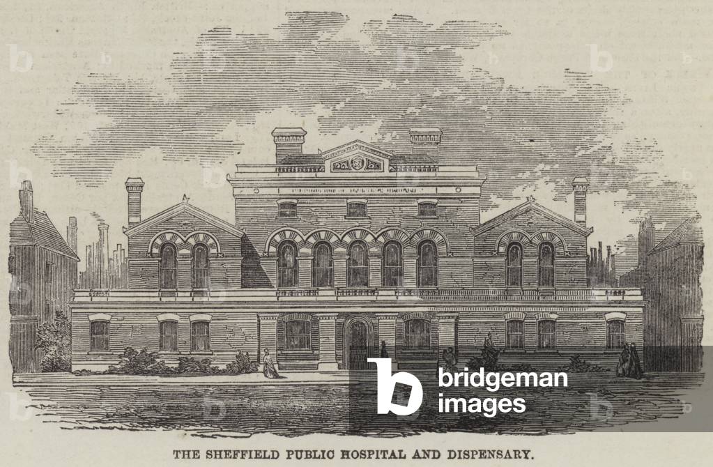 The Sheffield Public Hospital and Dispensary (engraving)