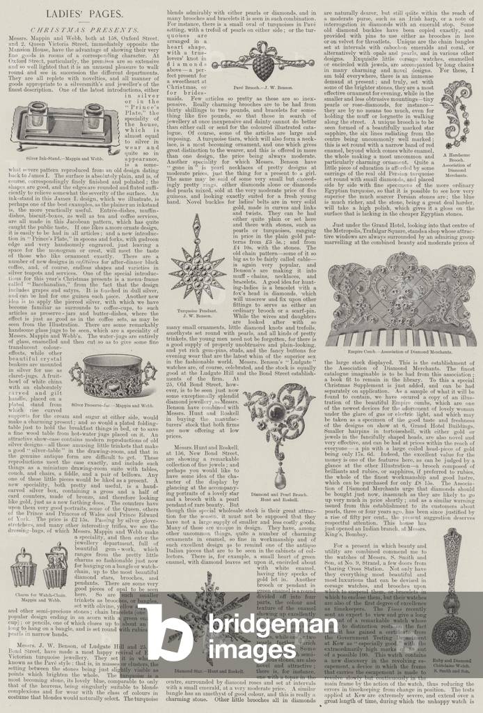 Ladies' Pages, Christmas Presents (engraving)