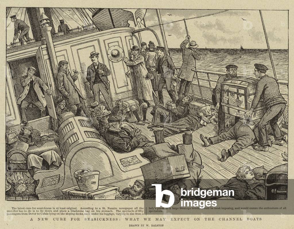 A New Cure for Seasickness, what we may expect on the Channel Boats (litho)