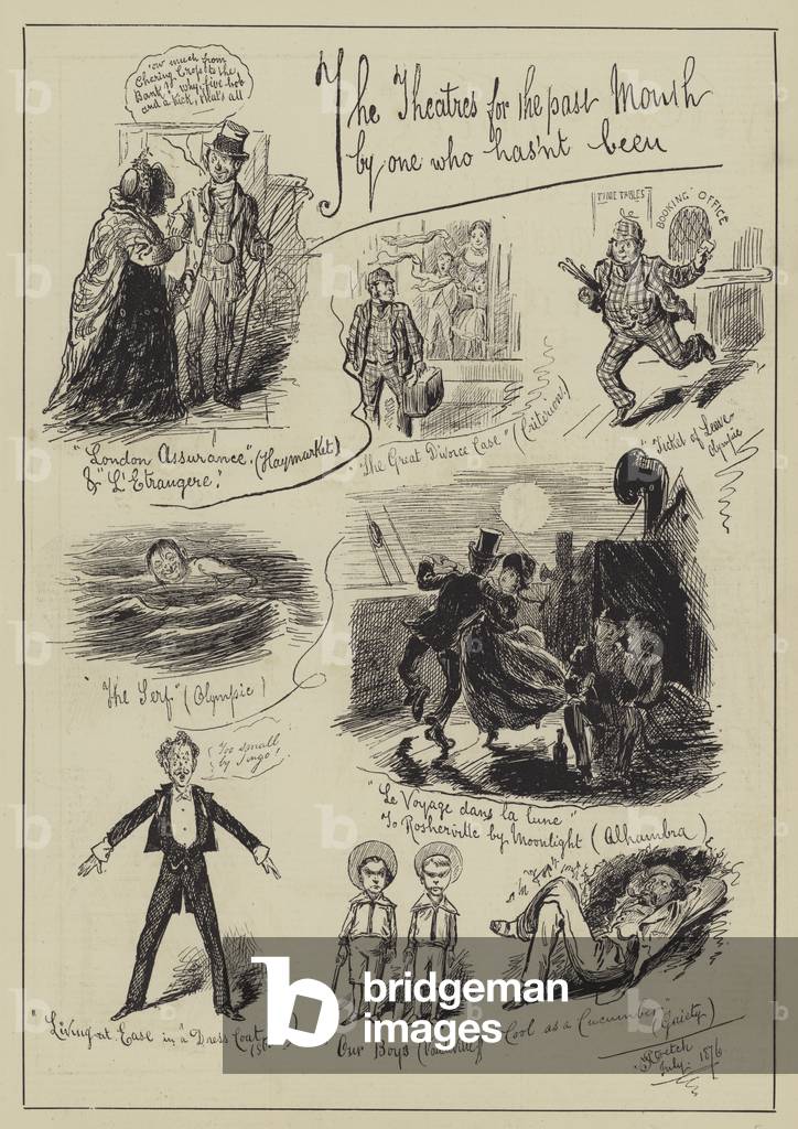 The Theatres for the past month by one who has'nt been (engraving)