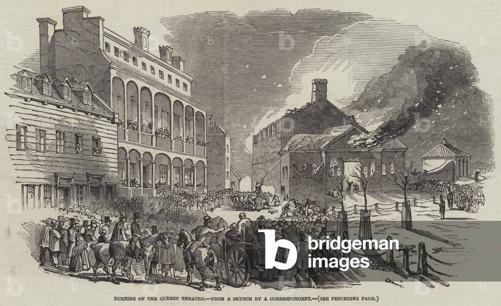 Burning of the Quebec Theatre (engraving)
