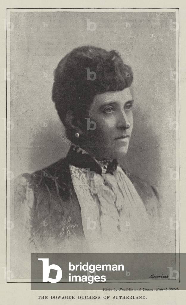 The Dowager Duchess of Sutherland (b/w photo)