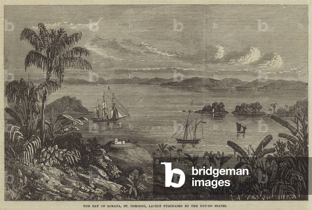 The Bay of Samana, St Domingo, lately purchased by the United States (engraving)