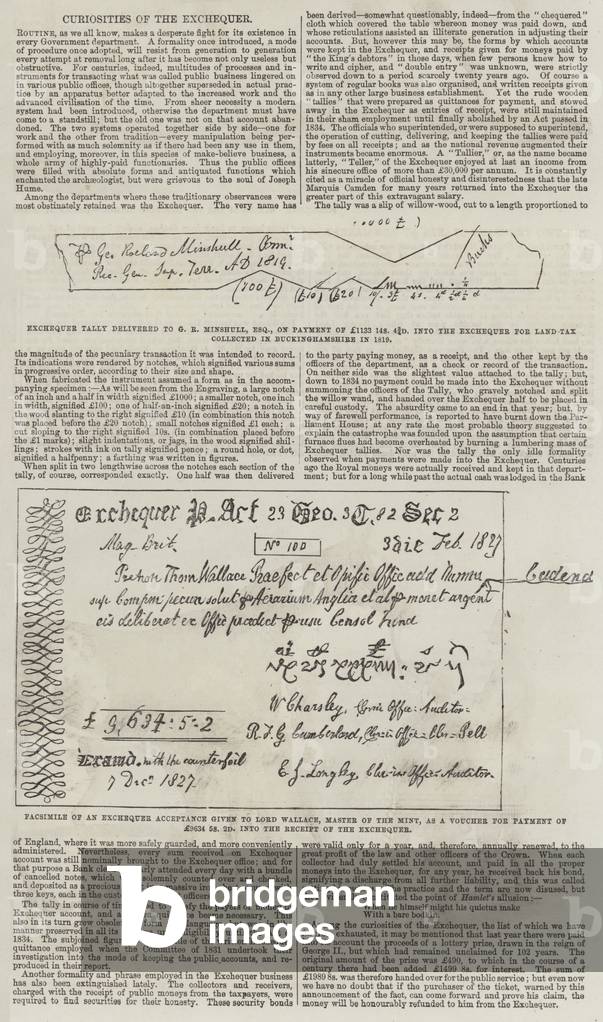 Curiosities of the Exchequer (engraving)