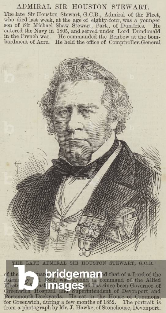 The late Admiral Sir Houston Stewart, GCB (engraving)