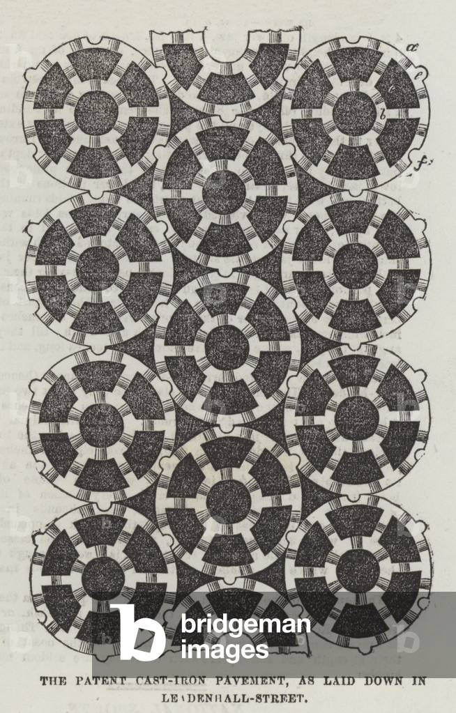 The Patent Cast-Iron Pavement, as laid down in Leadenhall-Street (engraving)