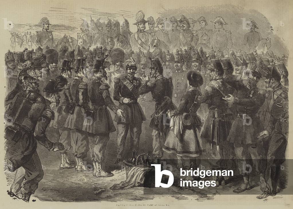 Napoleon the Third in Camp at Chalons (engraving)