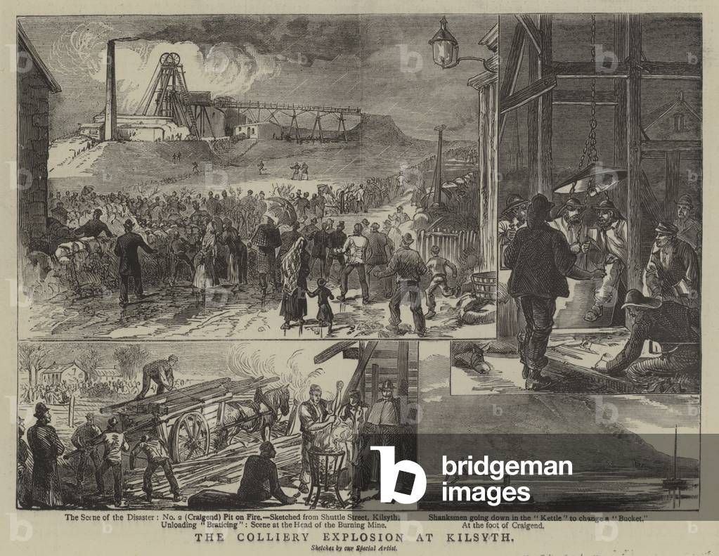 The Colliery Explosion at Kilsyth (engraving)