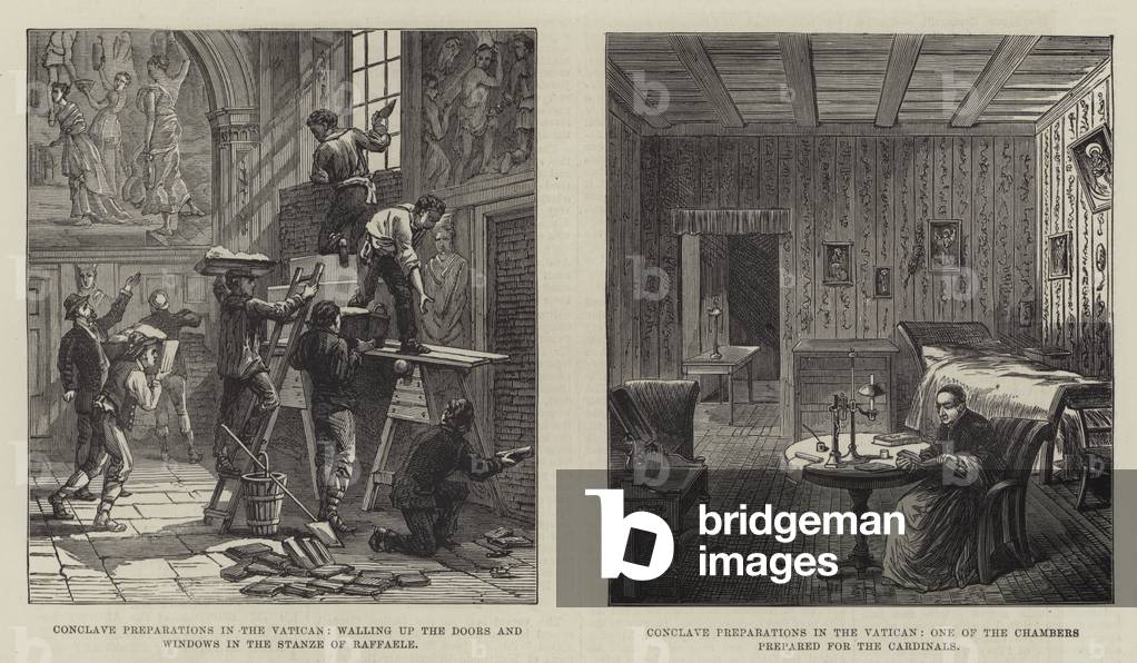 Conclave Preparations in the Vatican (engraving)