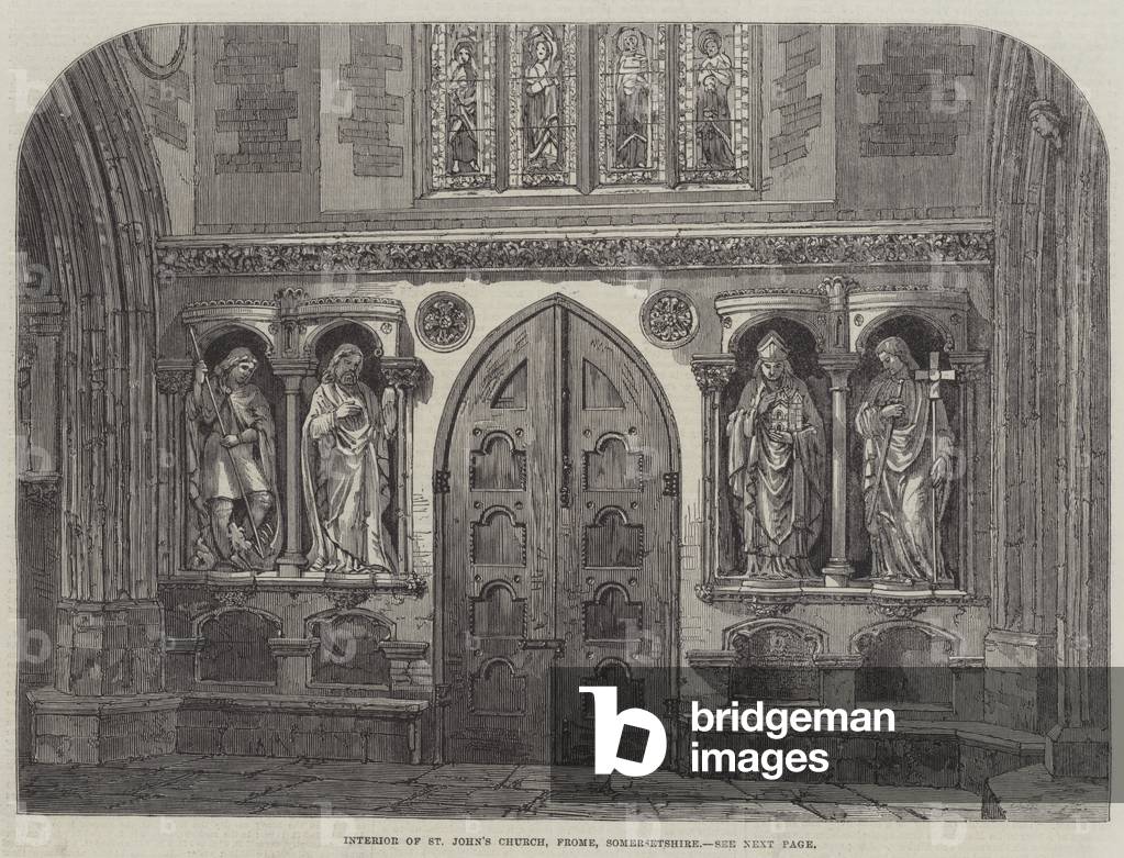 Interior of St John's Church, Frome, Somersetshire (engraving)