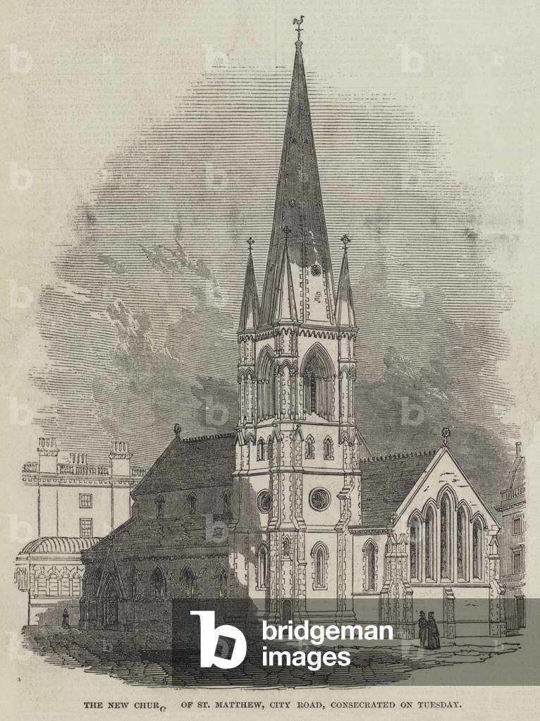 The New Church of St Matthew, City Road, consecrated on Tuesday (engraving)