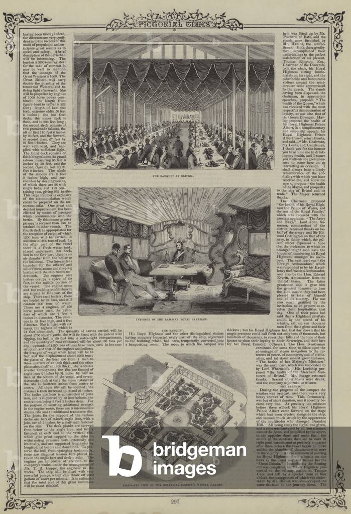 Launch of The Great Britain Iron Steam Ship, Prince Alberts Visit to Bristol (engraving)