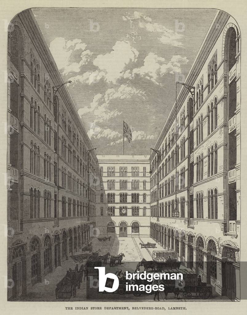 The Indian Store Department, Belvedere-Road, Lambeth (engraving)