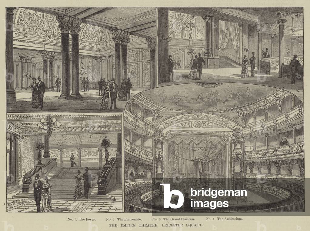 The Empire Theatre, Leicester Square (engraving)