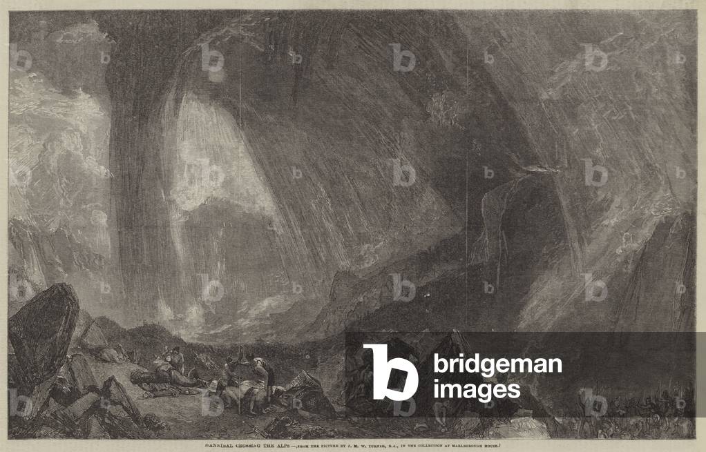Hannibal crossing the Alps (engraving)
