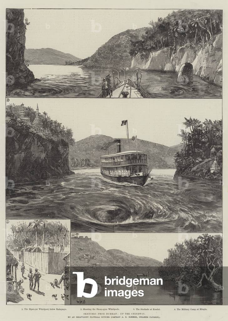 Sketches from Burmah, up the Chindwin (engraving)