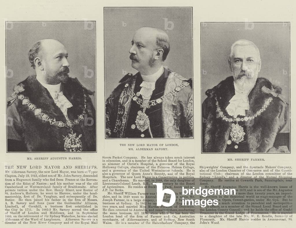 The New Lord Mayor and Sheriffs (b/w photo)