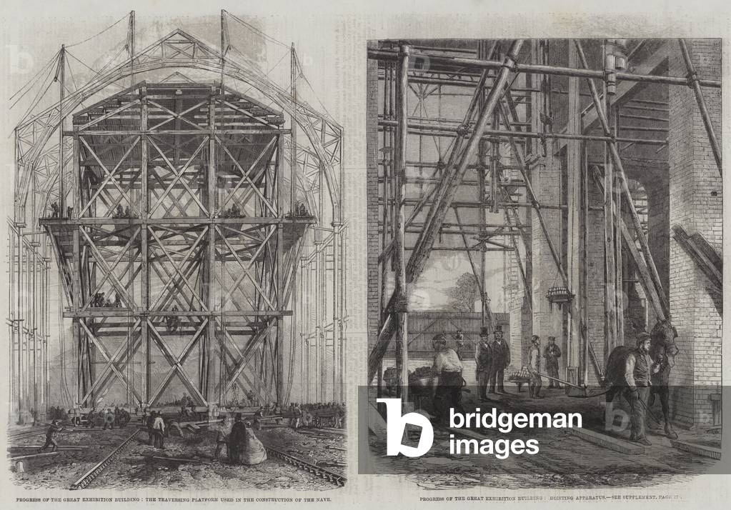 Progress of the Great Exhibition Building (engraving)