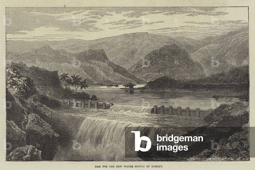 Dam for the New Water Supply of Bombay (engraving)