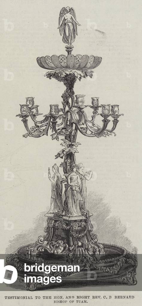 Testimonial to the Honourable and Right Reverend C B Bernard, Bishop of Tuam (engraving)