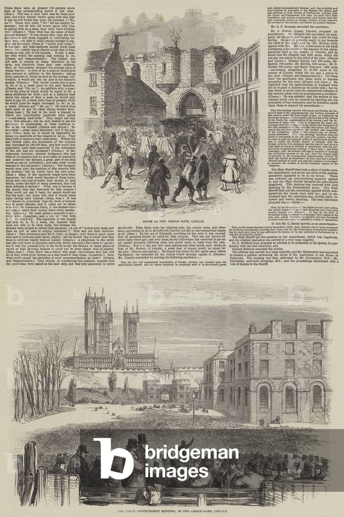 Protectionist Meeting at Lincoln (engraving)