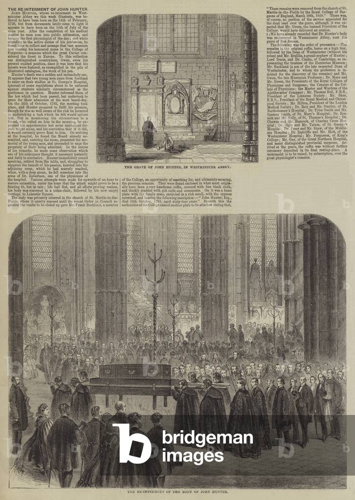 The Re-Interment of John Hunter (engraving)