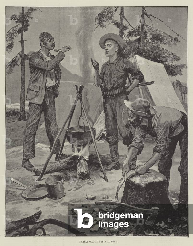 Holiday Time in the Wild West (engraving)