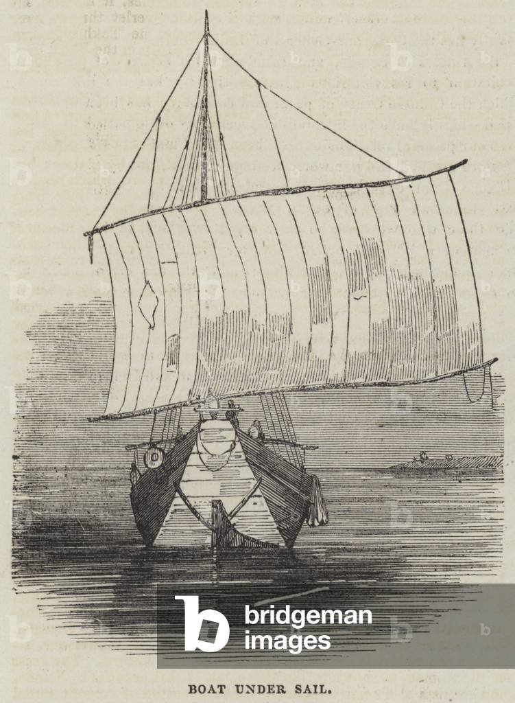 Boat under Sail (engraving)