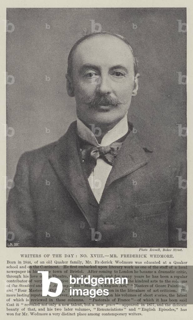 Writers of the Day, Mr Frederick Wedmore (b/w photo)