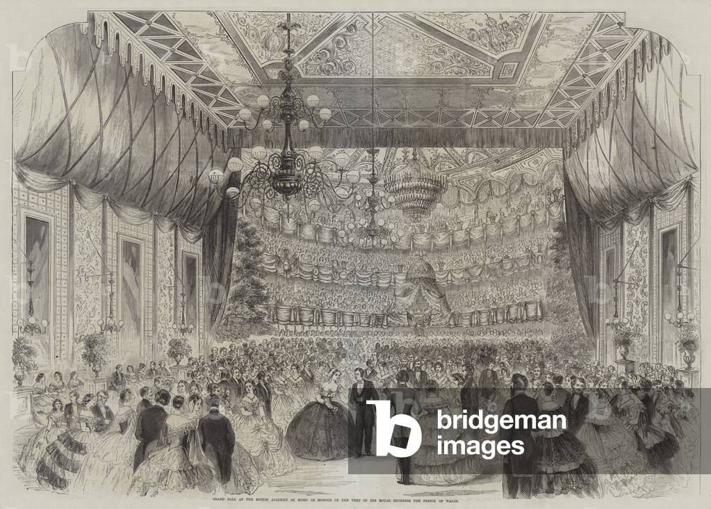 Grand Ball at the Boston Academy of Music in Honour of the Visit of his Royal Highness the Prince of Wales (engraving)