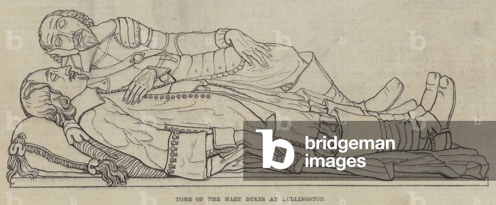 Tomb of the Hart Dykes at Lullingston (engraving)