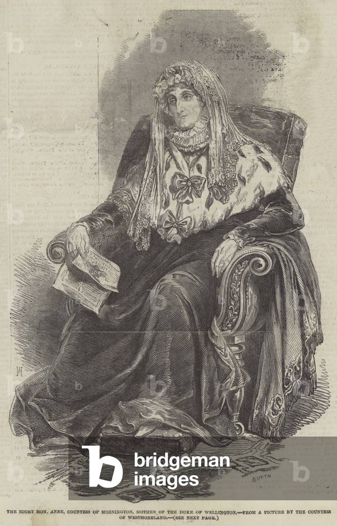 The Right Honourable Anne, Countess of Mornington, Mother of the Duke of Wellington (engraving)