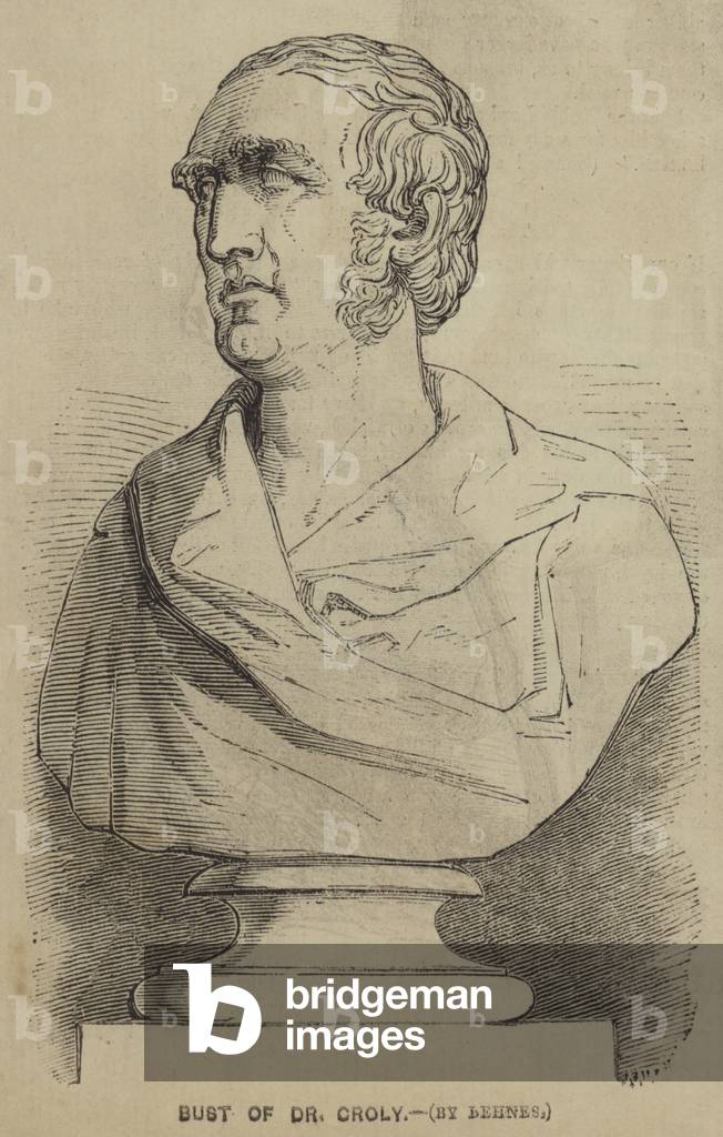 Bust of Dr Croly (engraving)