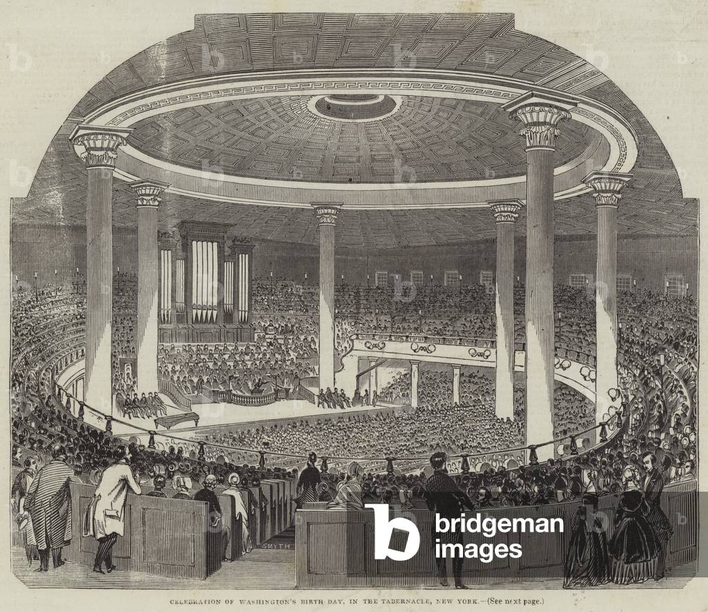 Celebration of Washington's Birth Day, in the Tabernacle, New York (engraving)