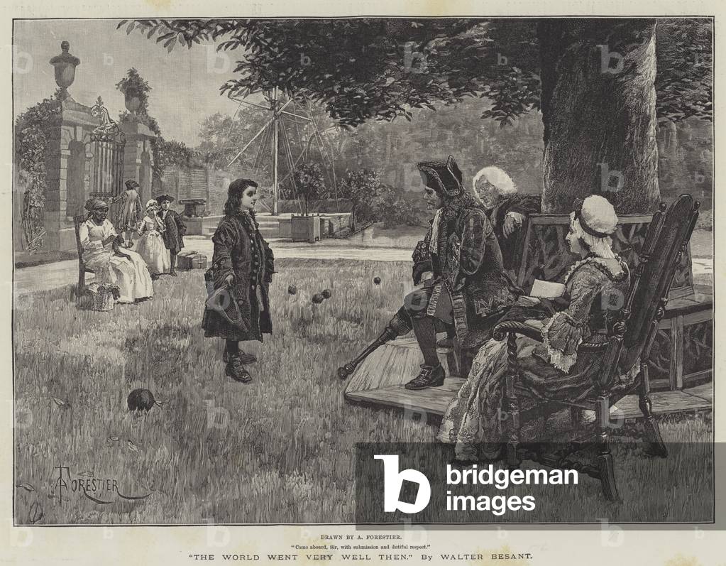 The World Went Very Well Then, by Walter Besant (engraving)