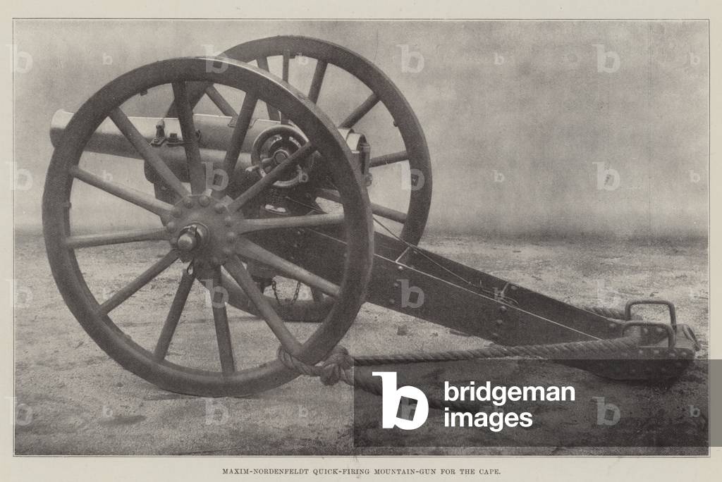 Maxim-Nordenfeldt Quick-Firing Mountain-Gun for the Cape (b/w photo)