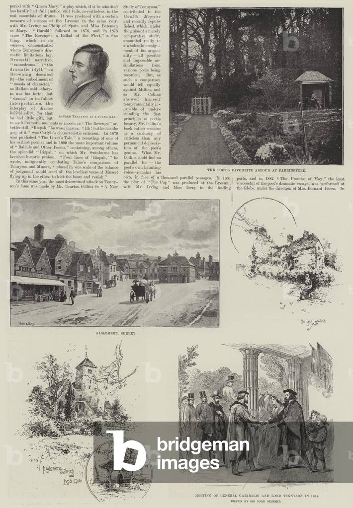 Alfred, Baron Tennyson, Poet Laureate (engraving)