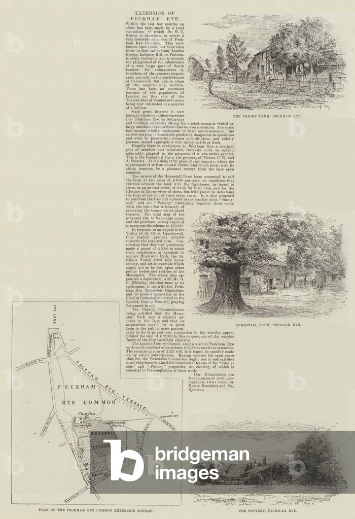 Extension of Peckham Rye (engraving)