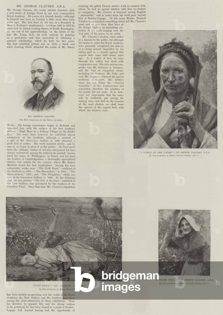 Mr George Clausen, ARA (litho)