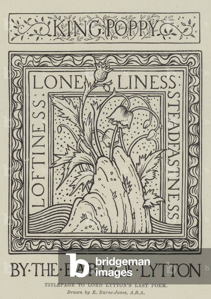 Titlepage to Lord Lytton's Last Poem (engraving)