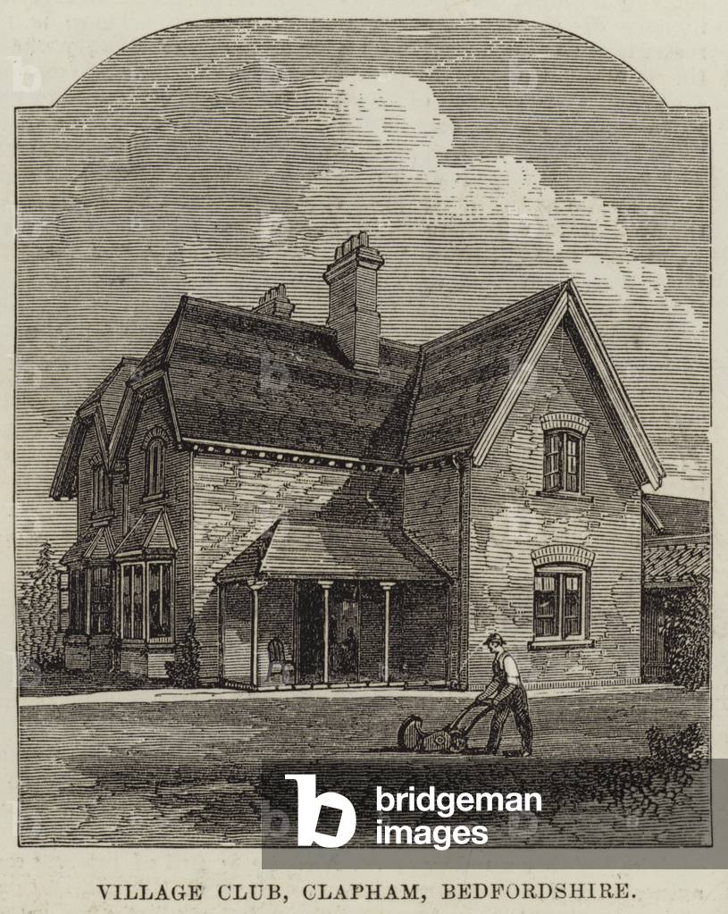 Village Club, Clapham, Bedfordshire (engraving)